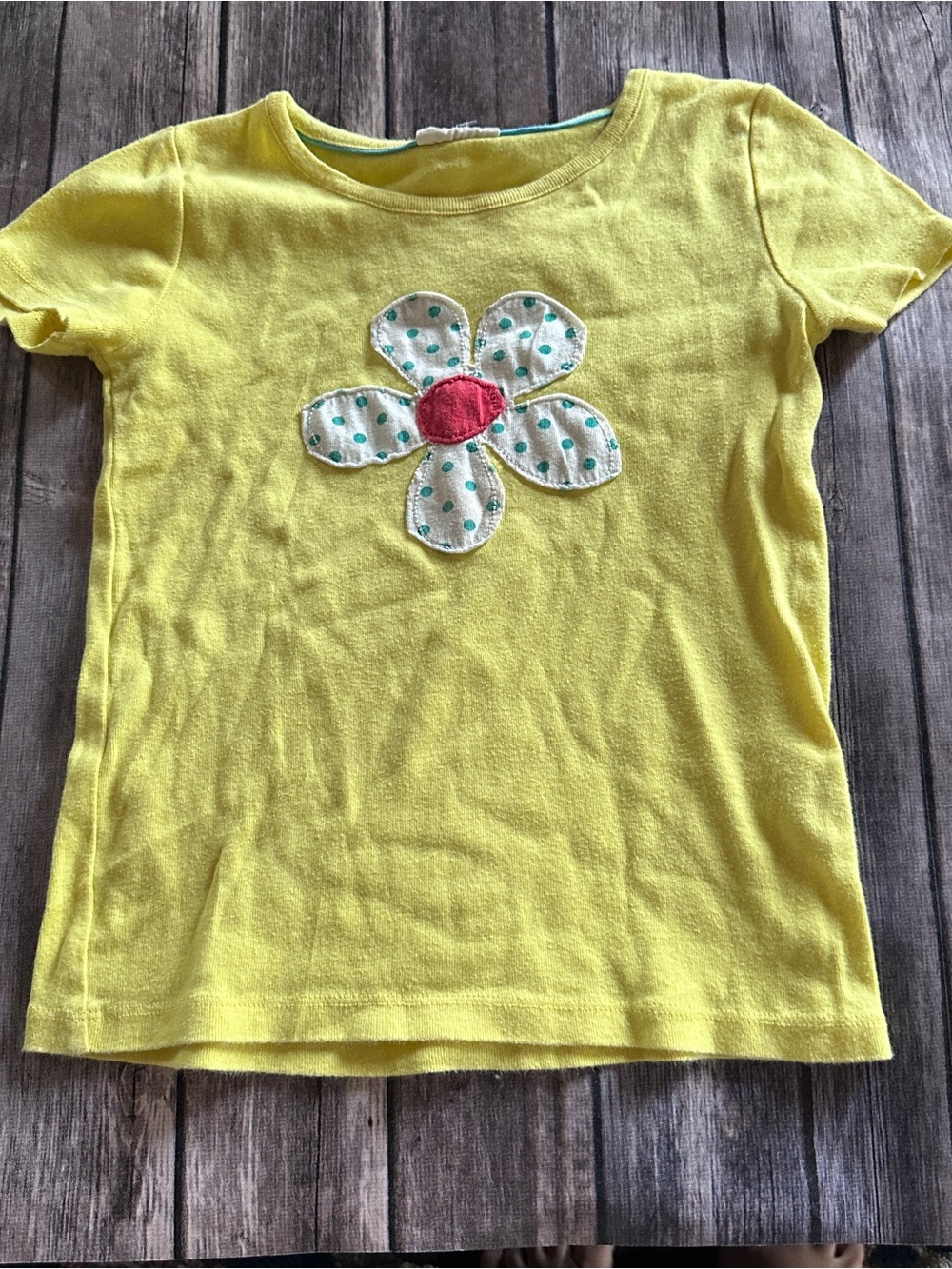 Mini Boden yellow flower tee
